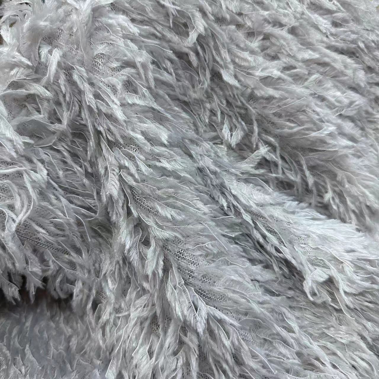 Feather fabric down fabric tassel pillow home textile fabric bag shoes material pet clothing kennel fabric