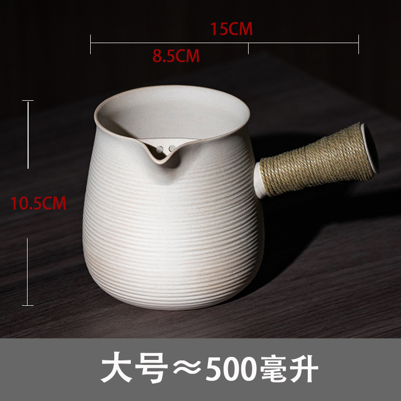Roasted Tea Pottery Pot Side Handle Teapot Pottery Pot Coarse Pottery Teapot Roasted Tea Pot Open Flame Electric Ceramic Stove Charcoal Stove Around the Stove