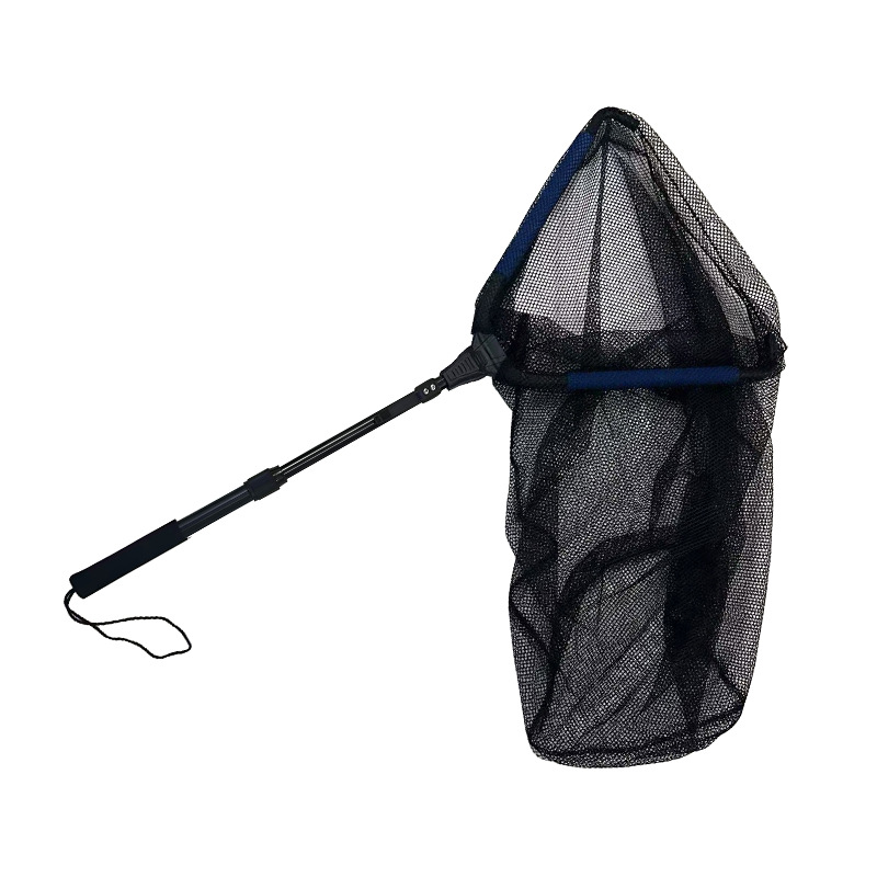 Cross-Border Lure Floating Net Integrated Telescopic Portable Triangular Folding Net Does Not Hurt Fish Giant Fish Catching Net Bag