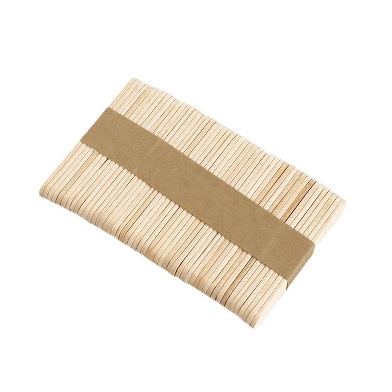 Cross-Border Ice Cream Stick Popsicle Stick Colorfulful Wooden Popsicle Stick Kidsren DIY Handmade Materials Popsicle Ice Cream Stick