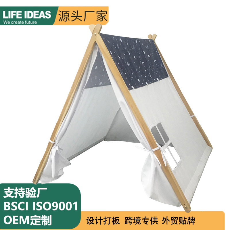 Индивидуальная палатка для ползания детей, оконная палатка из холста на деревянной раме