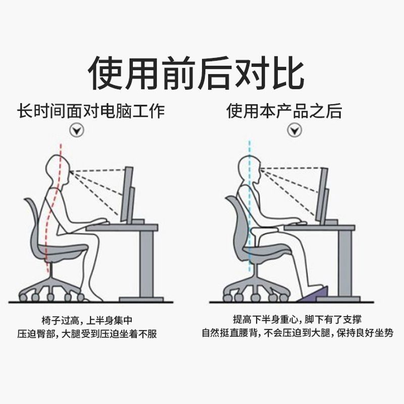 Office Foot Pedal Under Table Massage Foot Stool Anti-stilted Legs Station Footrest Stool Foot Massage