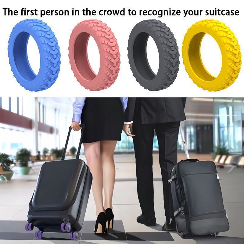 Luggage Replacement Wheel Rubber Cover Trolley Case Protective Cover Accessories Suitcase Silent Wheel Cover Universal Wheel Rubber Ring