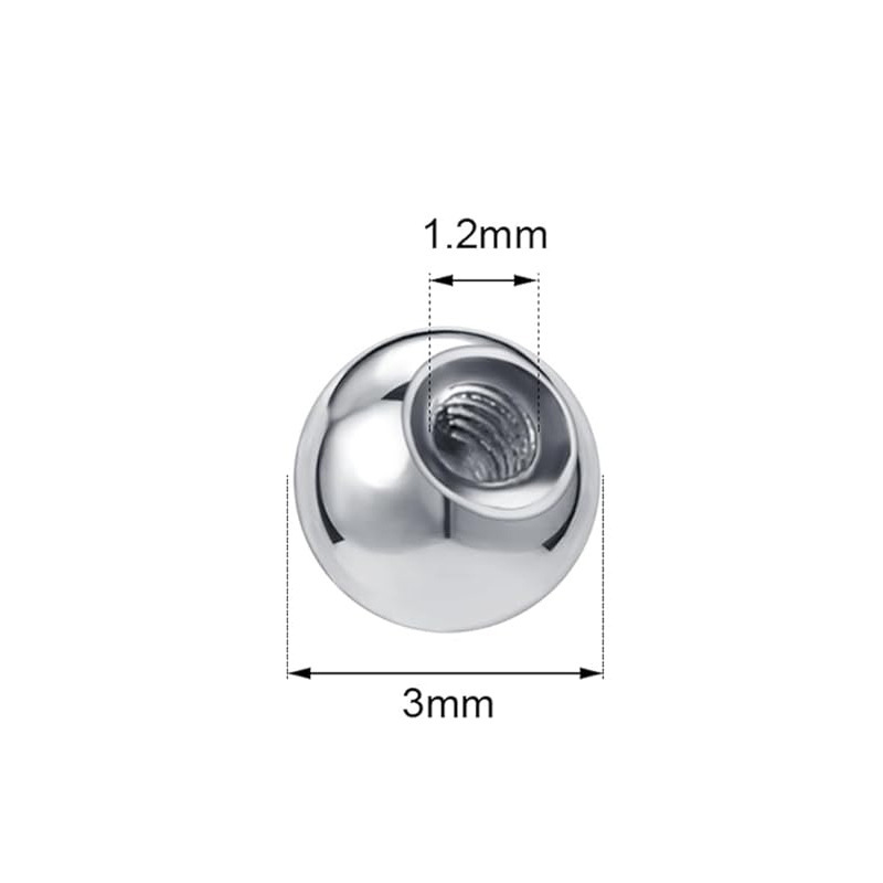 Stainless steel thread ball puncture accessories DIY accessories eyebrow nail nose nail lip nail tooth ball round cake accessories