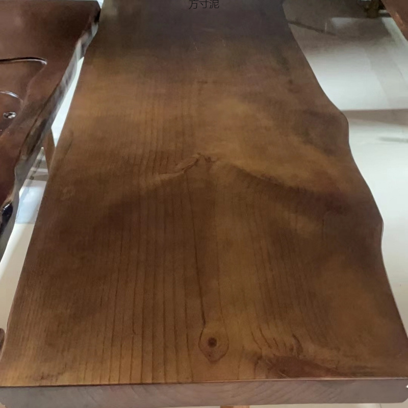 Solid Wood Board, Pine Whole Log, Irregular Natural Edge, Whole Board Bar Table, Large Board Tea Table, Conference Table Panel Wholesale