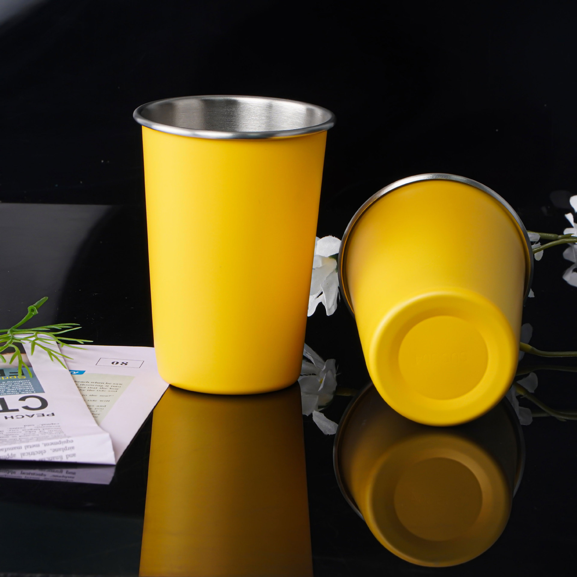 Factory Direct Sales Stainless Steel Single-Layer Small Wine Glass Su7 Ultra Same Style Reusable 304 Outdoor Camping Style Cup