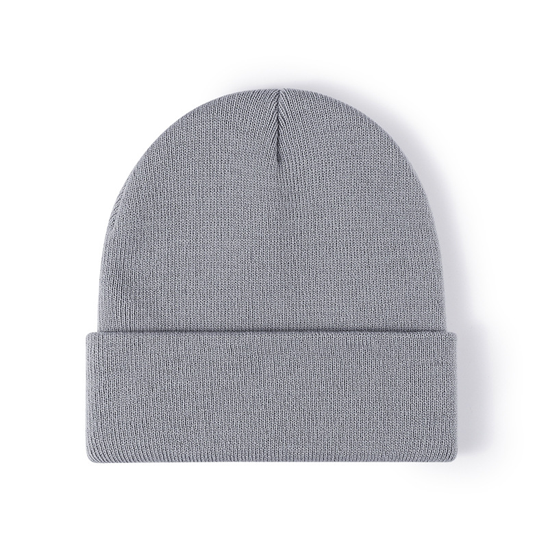 Cold Hat Men's Winter Outdoor Warm Ear Protection Knitted Hat Beanie Black European and American All-match Simple Wool Hat for Women