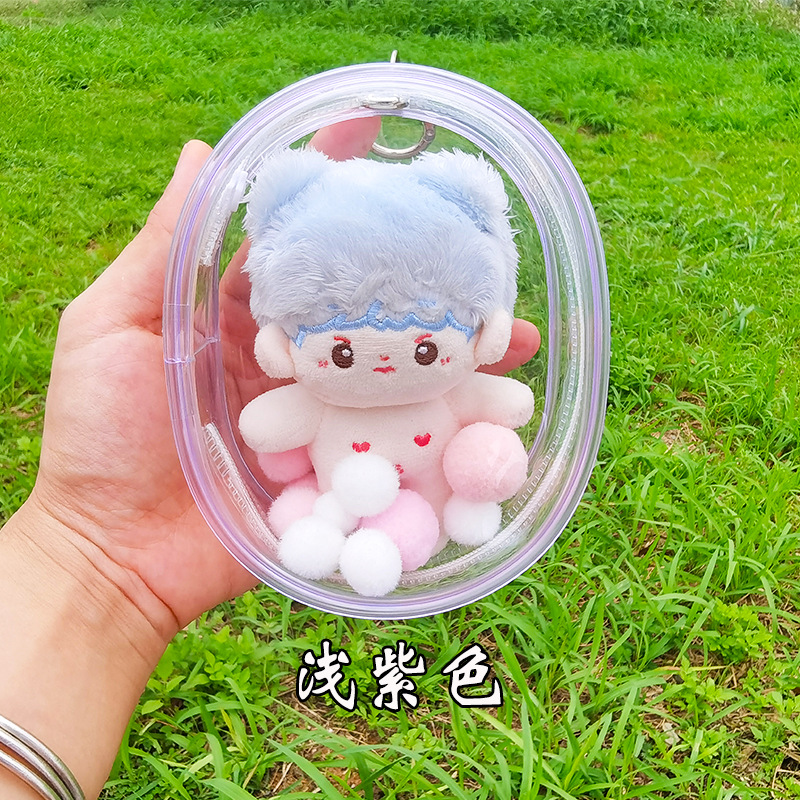 10cm Doll Doll Transparent Protective Hanging Bag Cotton Doll Protective Bag for Going Out and Playing Display Scratch-resistant Transparent Bag