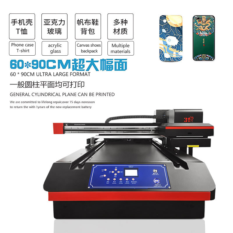 Ai визуальное позиционирование 6090uv принтер, печать логотипа кристалла на чехлах для мобильных телефонов, малое оборудование для печати