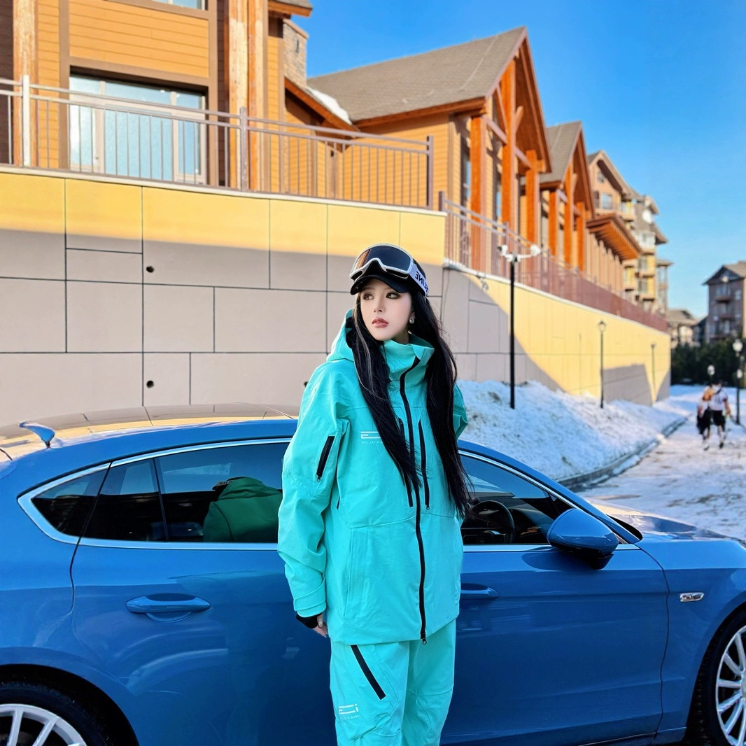 Winter New 2024 Ski Suit 2.0 Men's and Women's Suit Single Board Men's and Women's Warm American Jacket Windproof and Waterproof