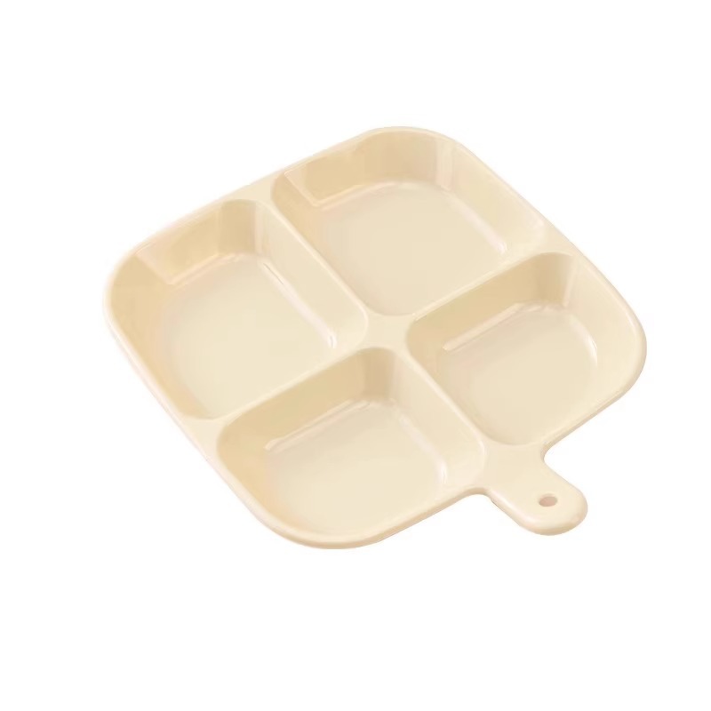 Hot Pot Dish Plate Ingredients Plate Household Dielectric Plate Food Grade Small Plate with Handle Barbecue seasonings Plate Tray