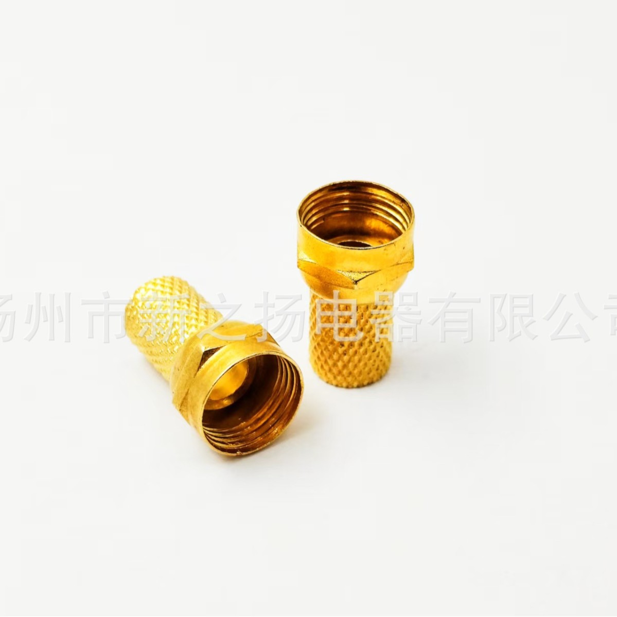 Прямые поставки с завода, соединитель кабельного телевидения 75-5 дюймов, позолоченная резьба, самозатягивающаяся F-головка, цинковый сплав