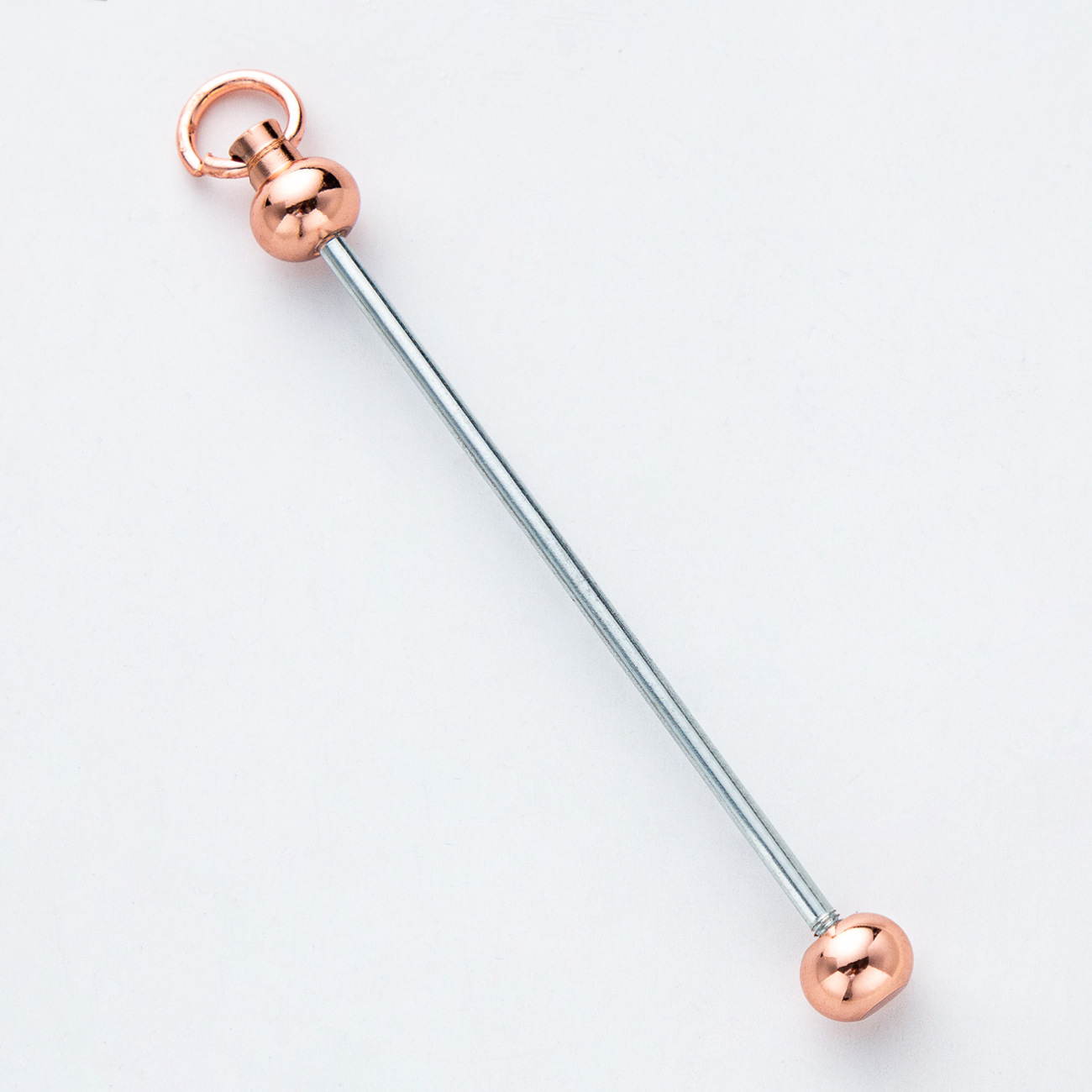 New creative diy beaded pole gradient color beaded keychain pole accessories pendant in stock wholesale