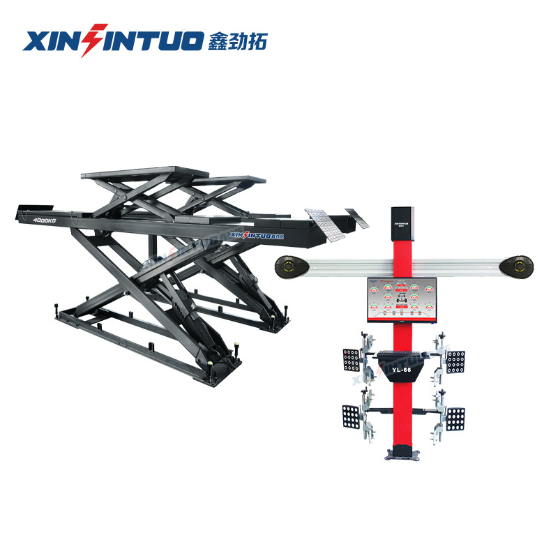 Jintuo car lifting platform, child and mother scissor type, large shear lifting machine, ground storage, large shear lift, four-wheel locator set