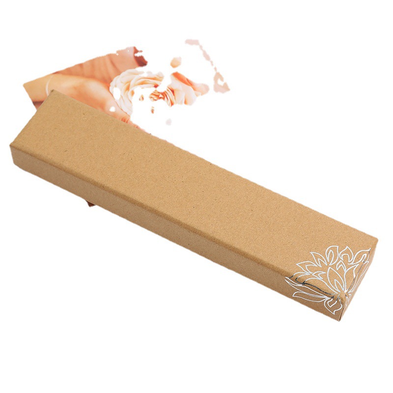 Vintage Lid and Base Kraft Paper Natural Fragrance Gift Box for Hairpins and Fans, Customizable Fan Box, Hot-Selling Cross-Border Product