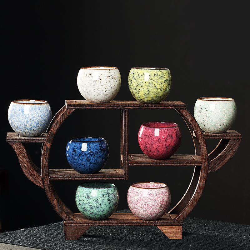 Supply kiln tea set tea cup built single cup relief does not pour dragon egg cup master cup tea set gift wholesale