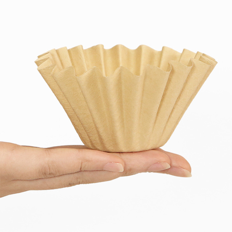 155x 45mm hand-punched drip filter coffee filter paper 100 pieces of corrugated origami filter cup cake cup filter paper 50g