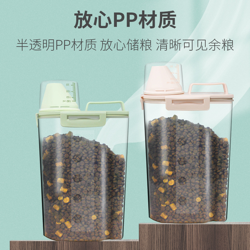 Cat Food and Dog Food Storage Bucket Pet Food Storage Sealed Box Storage Box Storage Tank Small Fresh-Keeping Container 6