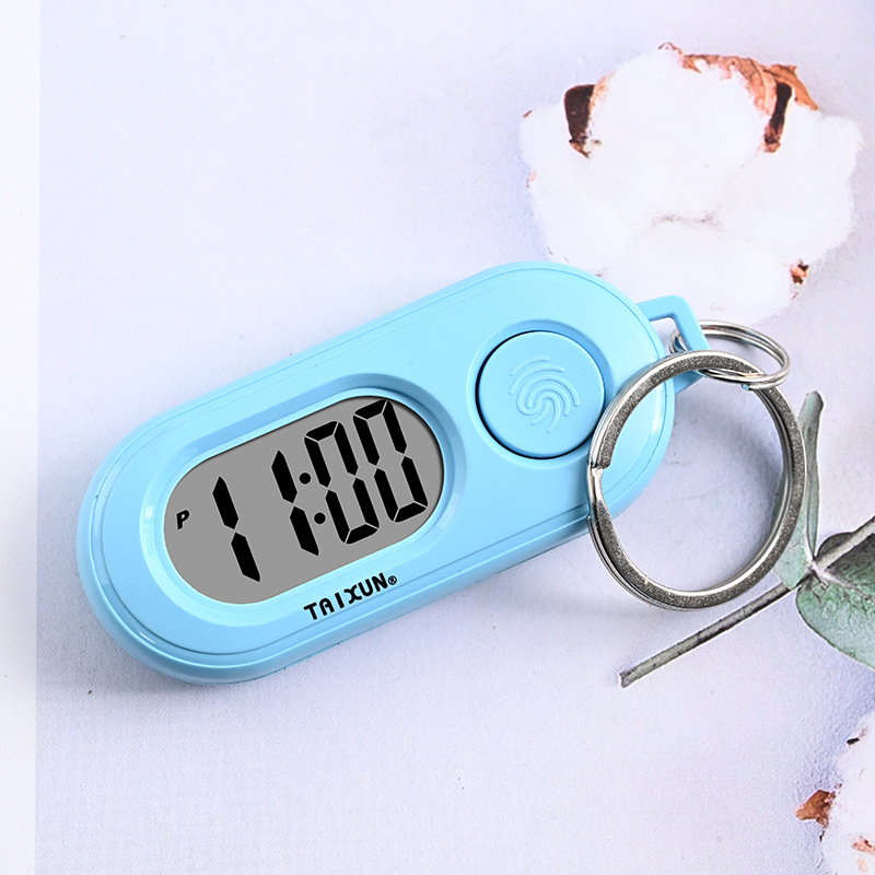 Macaron Work Study Exam Postgraduate Entrance Examination Luminous Keychain Small Hanging Watch Colorful Mini Portable Alarm Clock Hanging Watch