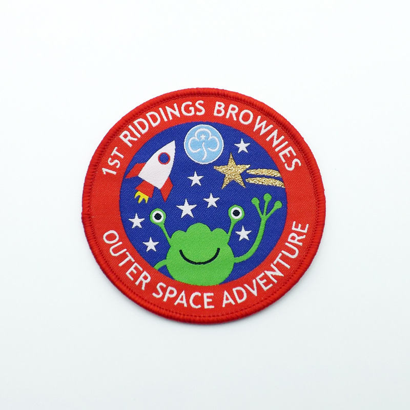 Small Batch Custom Stereo Embroider Seal School Uniform Embroider Badge Kindergarten Round Label Embroider Patch Sticker Computer Embroider Label