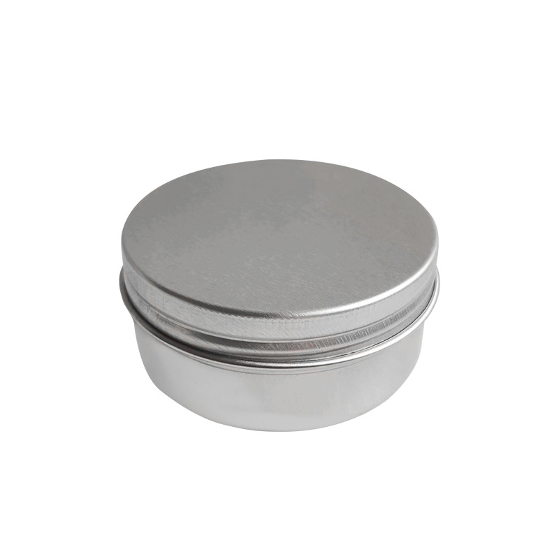 50g factory wholesale salt and pepper tank outdoor seasoning tank portable barbecue sealed aluminum tank round silver sub-packaging tank