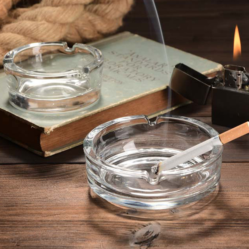 Пепельница из стекла, утолщенная, прозрачная, для дома, креативный узор