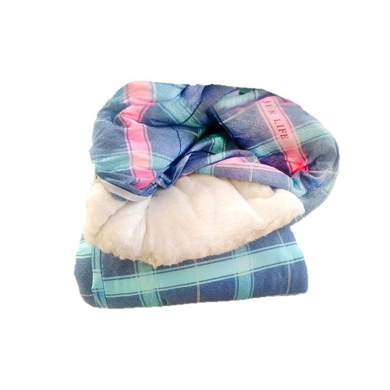 Migrant Worker Cotton Quilt Green Military Training Cotton Quilt Single-Person Source Manufacturer Dormitory Quilt Synthetic Fiber Quilt