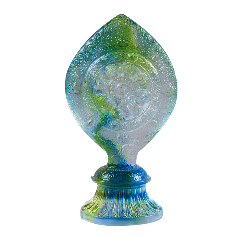 Buddha Yuan Hui Buddha Front Ornaments Ancient Coloured Glaze Sacrifice Seven Government Treasures Home Furnishings Golden Wheel Home Furnishings