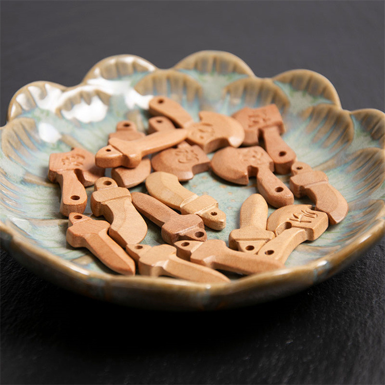 Linglong Pavilion diy peach wood knife peach wood sword peach wood axe peach wood carving peach wood sword 3cm peach wood sword axe