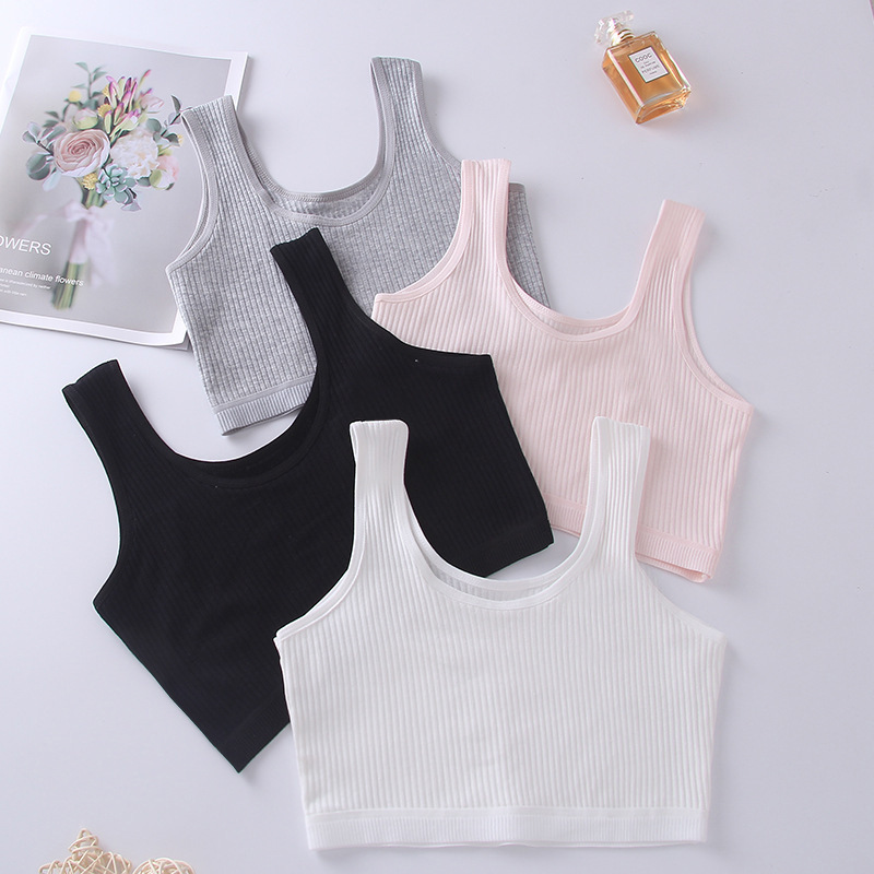 [in stock and fast delivery] double-layer girls long vest 8-15 years old girls cotton primary school junior high school development underwear
