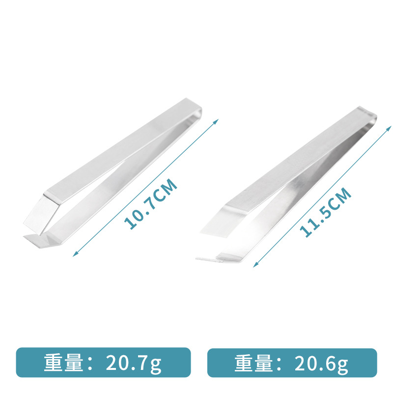 Manufacturer in stock pig hair clip stainless steel flat oblique mouth hair remover household chicken duck goose hair clip pick fish bone clip tweezers