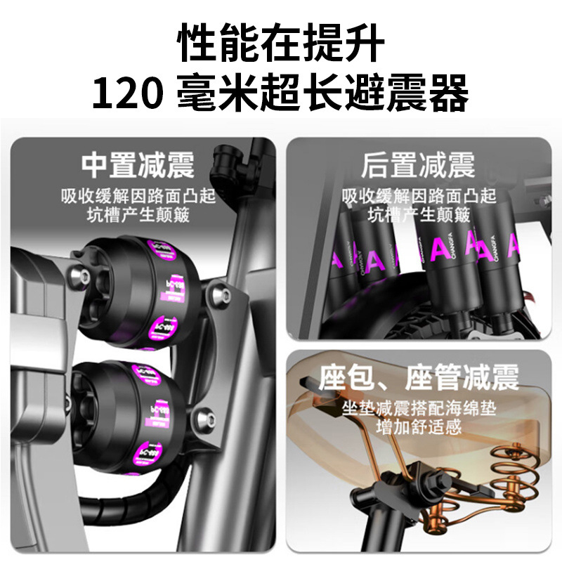 Folding Electric Bicycle Aluminum Alloy Ultra-Light Electric Vehicle Adult Portable Small Battery Vehicle Driving Trade Factory