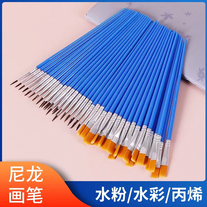 Children's acrylic paint 12 colors suit 6 Siamese kindergarten students art painting graffiti diy plaster pigment strip