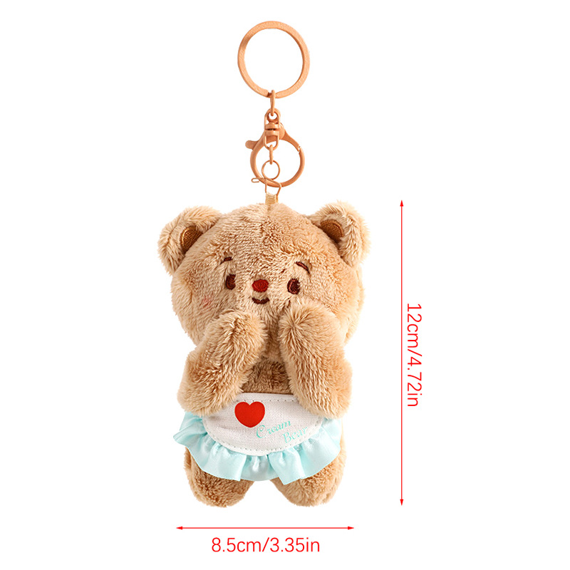 Cartoon Butter Bear Plush Pendant Doll Cartoon Car Bag Keychain Pendant