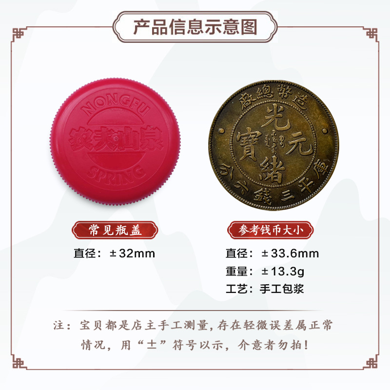 Silver Dollar Brass Sample Coin, Three Coins and Six Points from the Mint General Factory, 33.6mm, Good Choice for Appreciation and Play, Retro Ornaments