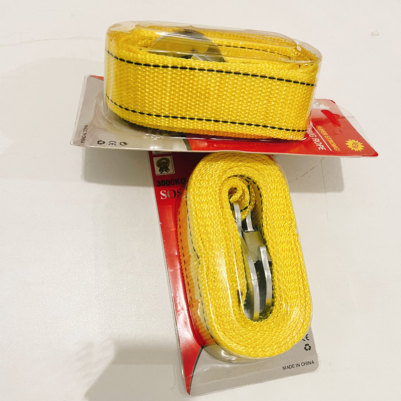 Direct selling car traction rope car safety emergency trailer with car trailer rope 4 meters 3 tons trailer rope