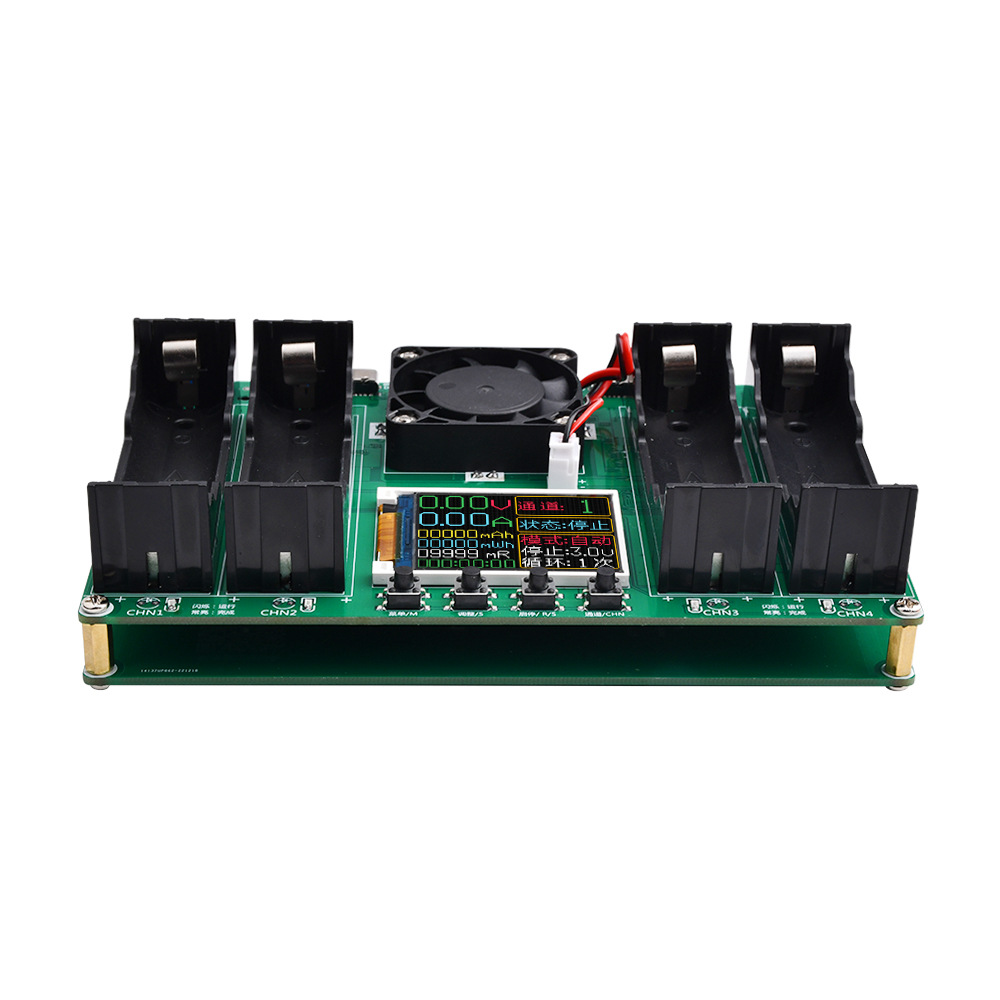 Four-channel 18650 battery capacity internal resistance detector automatic charging and discharging module internal Resistance Tester Type-C