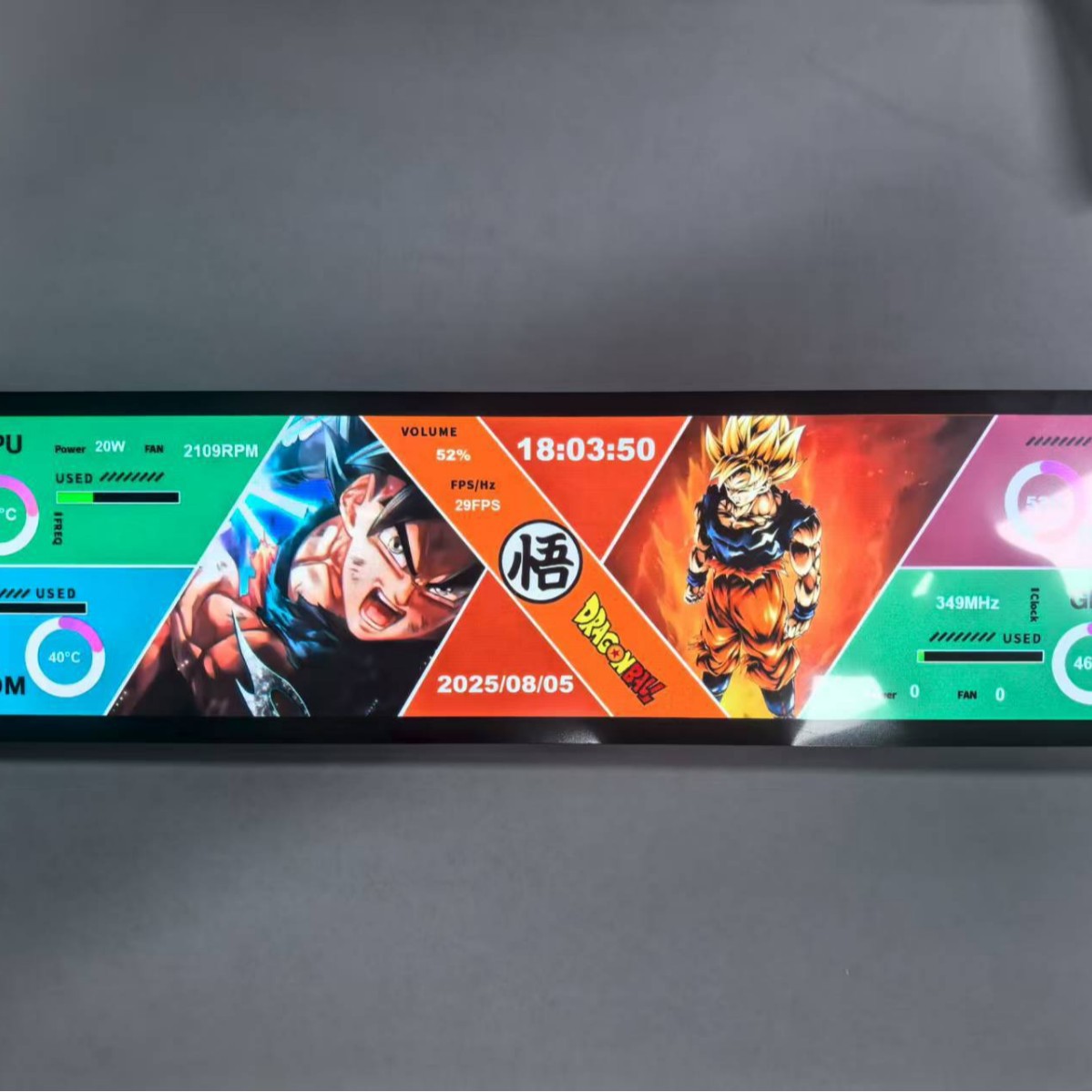 8.8inch Dual Screens + Board Smart Display Case Temperature Time Free DIY Computer Water Cooling Dual Screen Hot Model