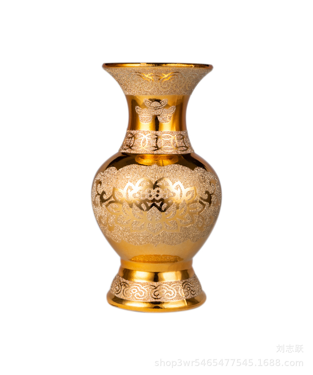 Ceramic Sands Buddha Vase Home Buddha Hall Buddha Front Vase Lucky Vase Lotus Vase Buddha Table Buddha Ceremony Vase