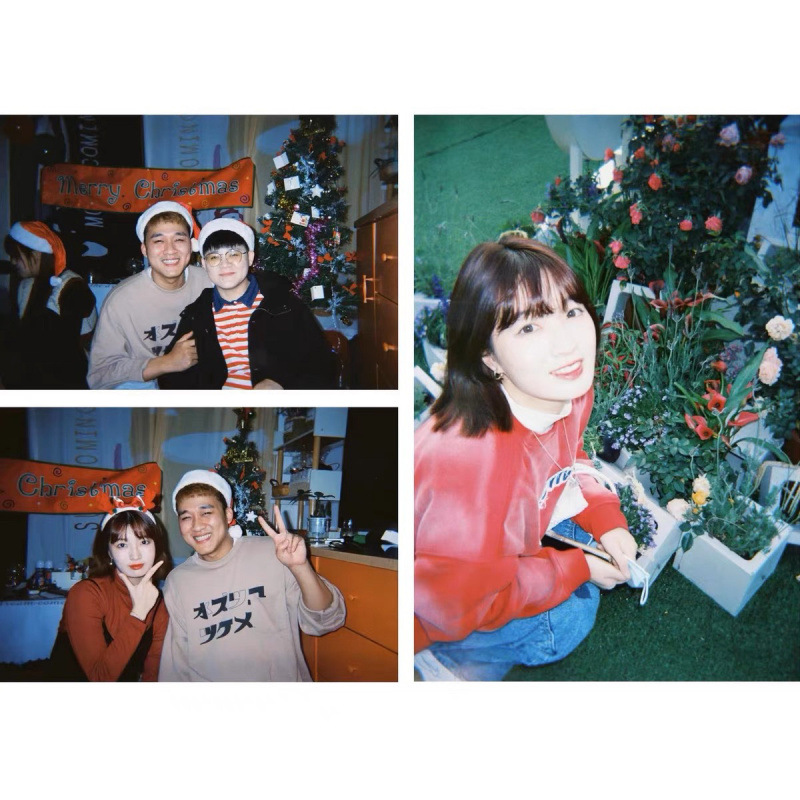 Free Shipping Japanese Illustration Disposable Film Camera Black and White Color Film Fool Machine with Flash New