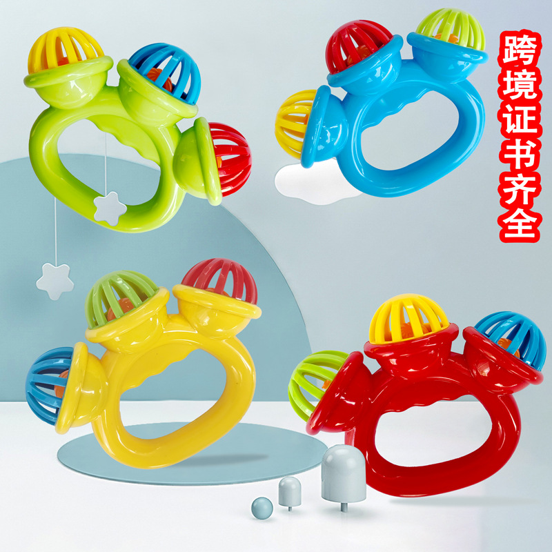 Погремушка для успокоения младенцев, 0-3 года, кольцевая погремушка