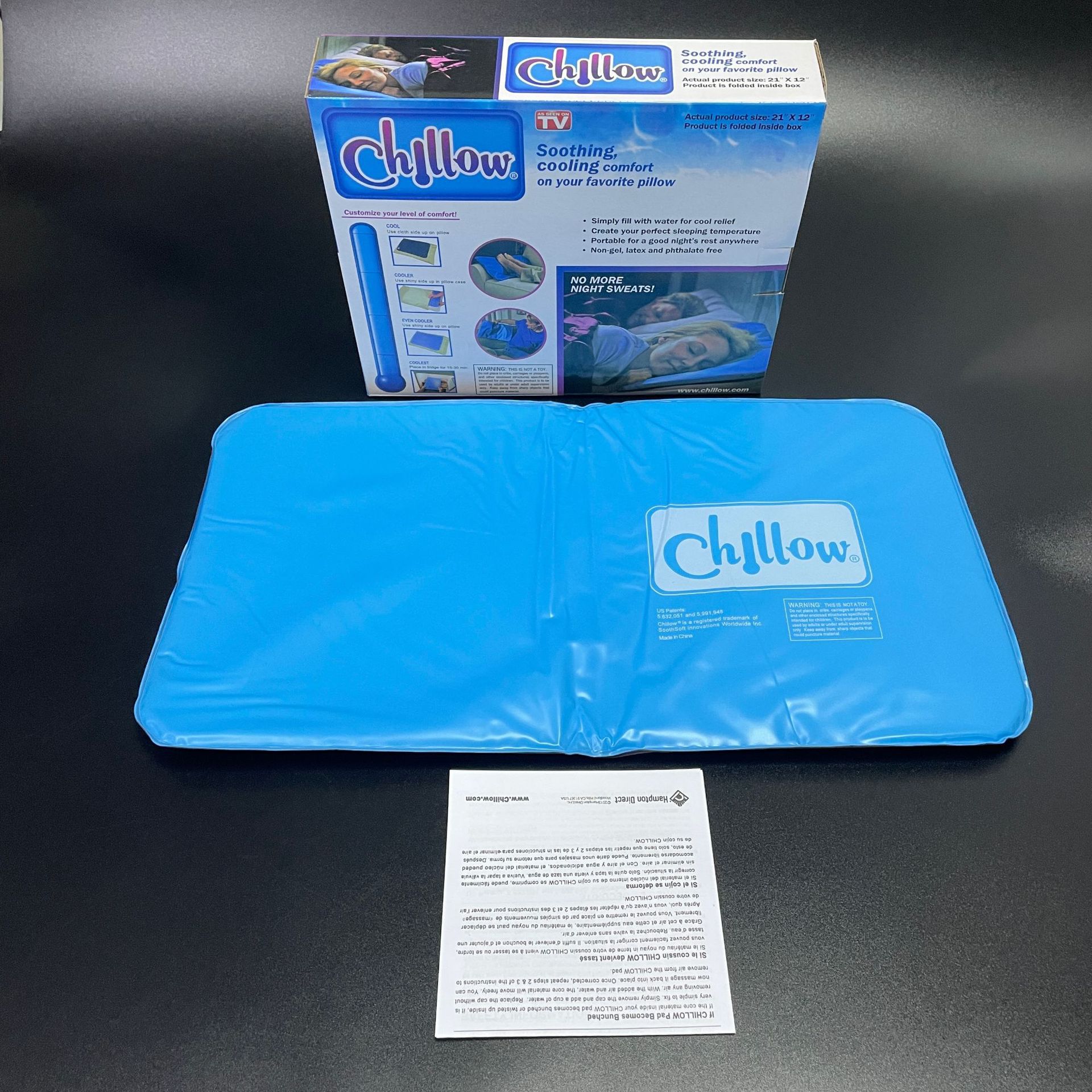 Amazon ice pillow Chillow pillow nap sleep ice pad cool summer cooling water injection bag in stock