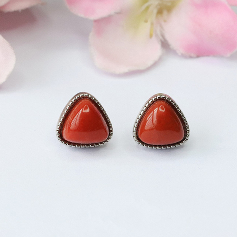 Серьги из южного красного агата Yuyu серьги с серебряной иглой С925 для женщин оптом MN3100304