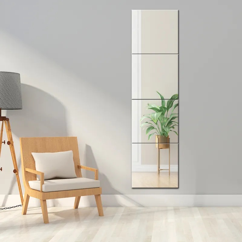 Зеркало во весь рост от Amazon, безрамное, самоклеящееся, высококачественное зеркало для танцев, зеркало во весь рост