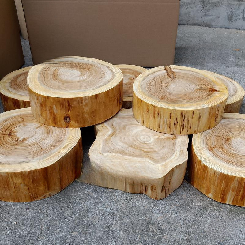 Wood Stump Mat, Log Flower Stand, Flower Pot, Fish Tank, Teapot, Stone Tree Root Carving Base, Solid Wood Ornament Tree Stump