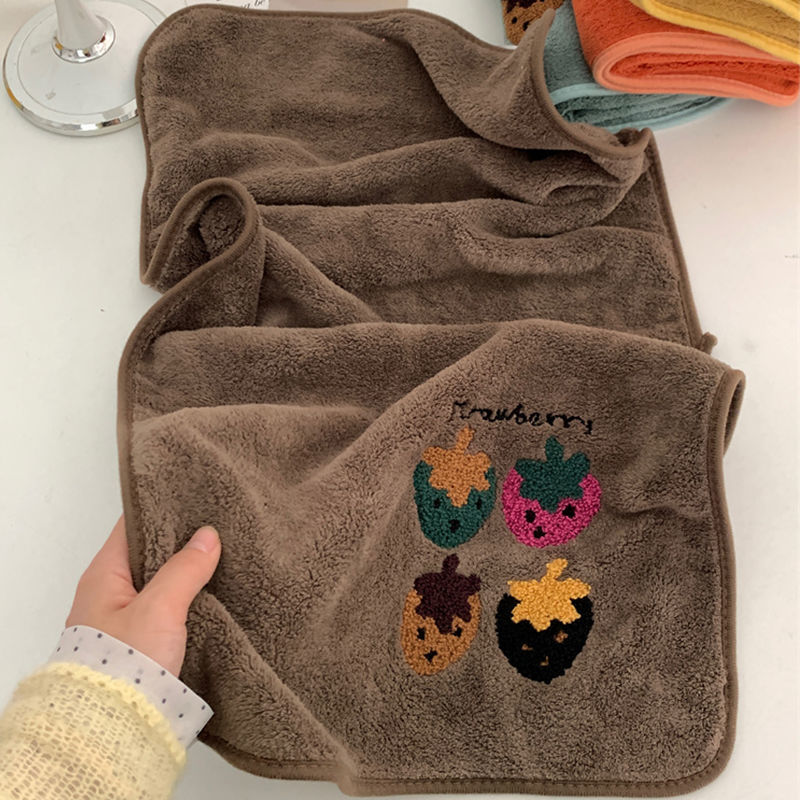 Have You Berry Trouble - Cute Large Towel with Embroidered Edges, Absorbent New Year Edition