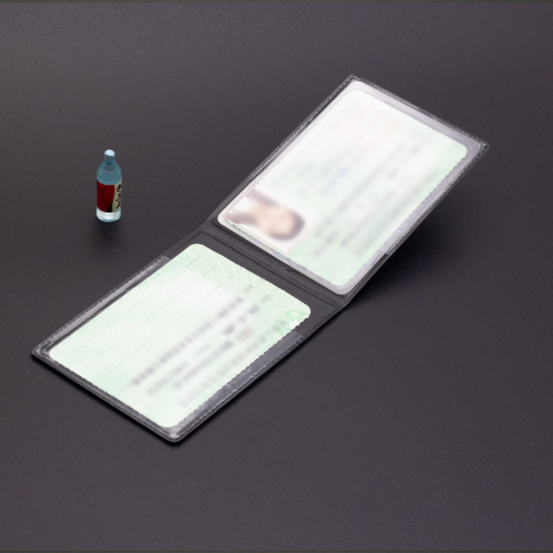 DMV two-card ultra-thin driver's license leather case driving license case ID set cheap driving license case 2 yuan store