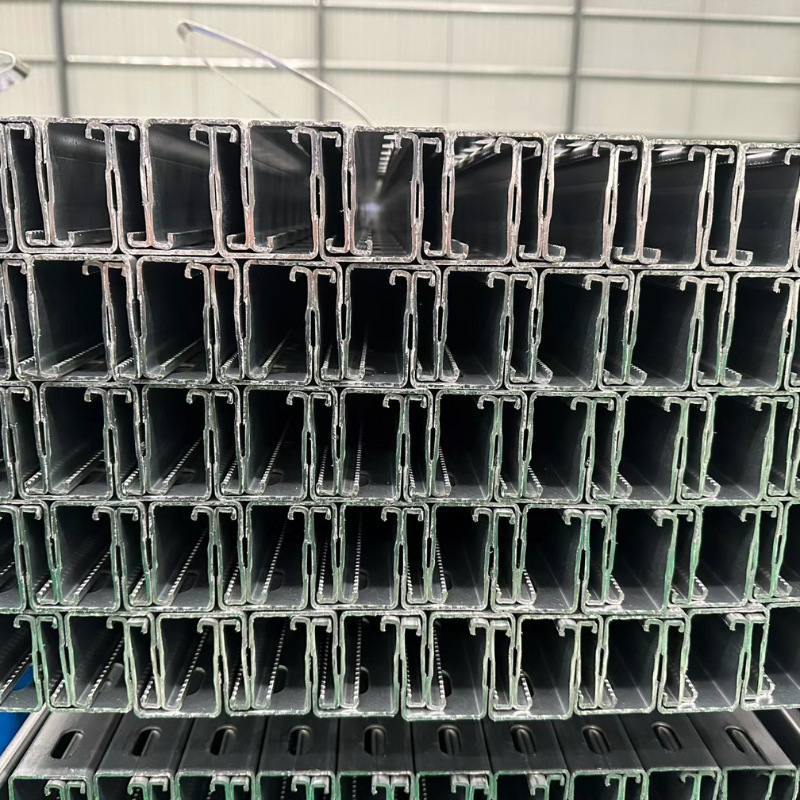 Tianjin Cold-Bent C-Shaped Steel Punched Roof Purlins Hot-Dip Galvanized Inverter Photovoltaic Brackets Bipv Earthquake-Resistant Brackets