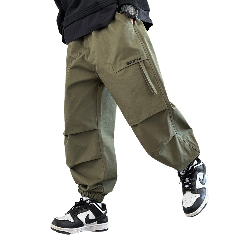 Boys' Autumn Cargo Pants 2025 New Children's Casual Pants Loose Stylish Spring and Autumn Long Pants Trendy