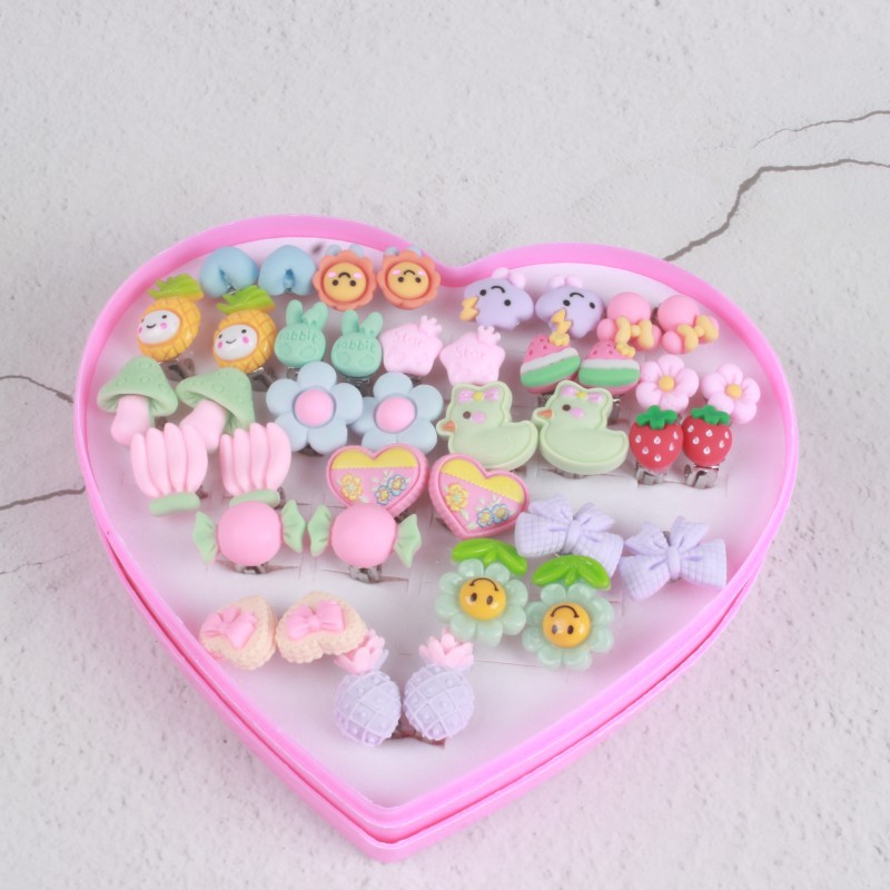 Children's Earrings Ear Accessories Cartoon Cute Princess Ear Clips Ear Studs Baby Earrings